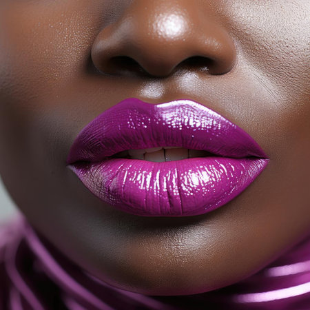 Plump, dark lips ideal for a night outの素材