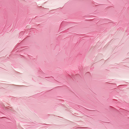 Soft pink paint with fine texture and feather-inspired details (tiled)の素材