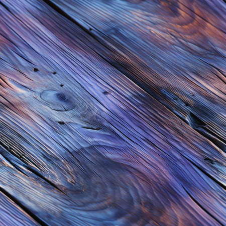 Close-up of a wood texture with navy and violet tones (tiled)の素材