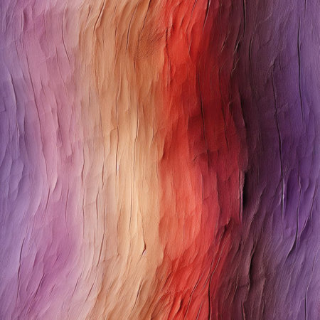 Purple, orange, and white color swirls on cloth with attention to texture (tiled)の素材