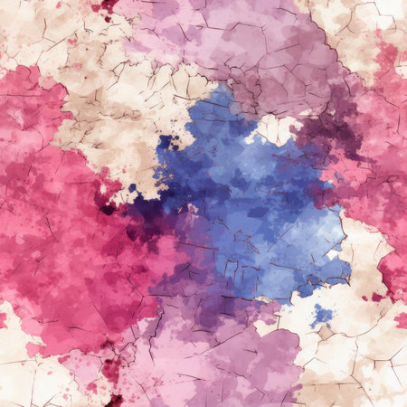 Watercolor map of cities on a colored background, in dark azure and magenta (tiled)の素材