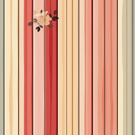 Exquisite floral wallpaper with varying wood grains in light red and dark beige (tiled)の素材