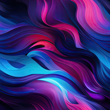 Abstract blue and pink swirling background with intense close-ups (tiled)の素材