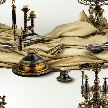 Realistic hyper-detailed rendering of old furniture items (tiled)の素材