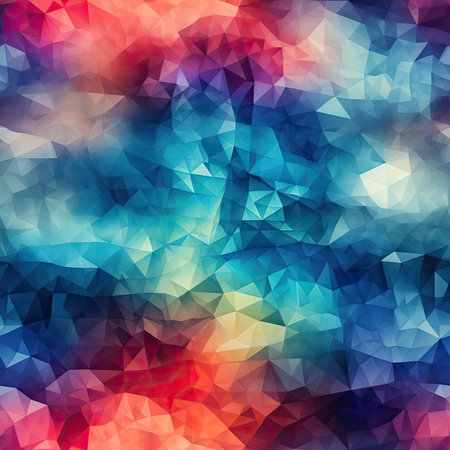 Abstract backgrounds with colorful triangles in various patterns (tiled)の素材