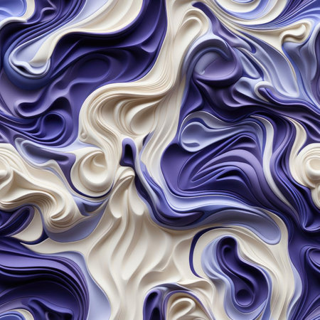 Sand texture with purple and white swirls creating fluid geometric shapes (tiled)の素材