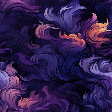 Abstract purple and blue waves on screen (tiled)の素材
