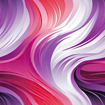 Purple, pink, and red wavy shapes background (tiled)の素材