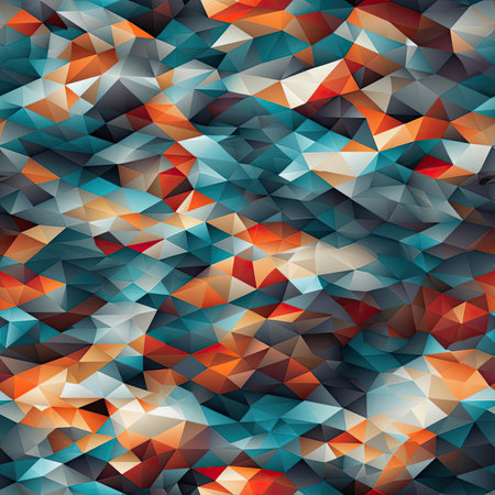 Low polygon pattern with a mix of colors and textures (tiled)の素材