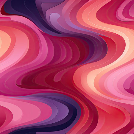 Soft colored waves with vibrant blends and multidimensional shading (tiled)の素材