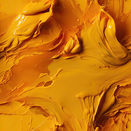Hyper-realistic yellow paint with multilayered texture (tiled)の素材