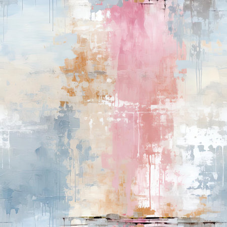 Pink dripping abstract painting with a tranquil color scheme (tiled)の素材