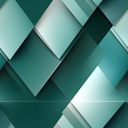 Geometric abstract background with green and grey metallic rectangles (tiled)の素材