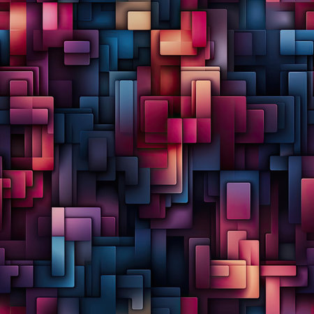 Abstract background of squares and rectangles in red and blue (tiled)の素材