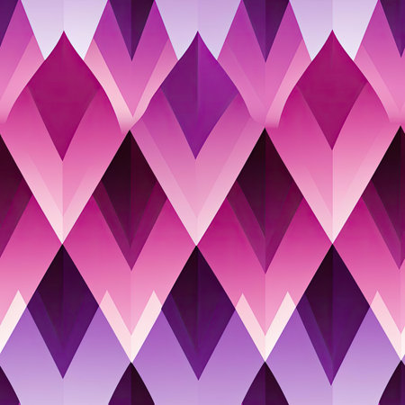 Geometric red and purple pattern on white backgrounds with sharp edges (tiled)の素材