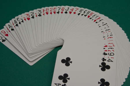 extension of playing cardsの写真素材