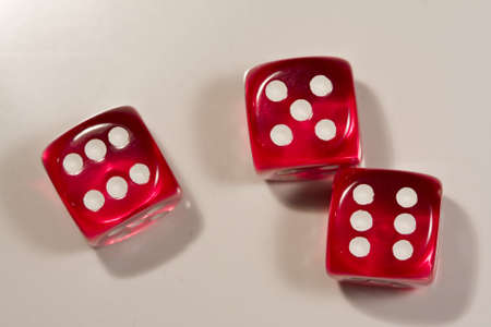 Dice of color isolated on white background