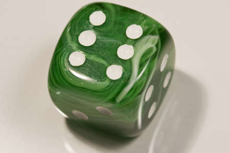 Dice of color isolated on white backgroundの写真素材