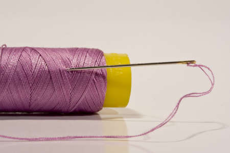 Reels of sewing thread of diverse colorsの写真素材