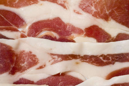 Slices of Jabugo's ham of great qualityの写真素材
