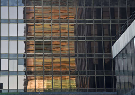 Glass building reflections in Madrid