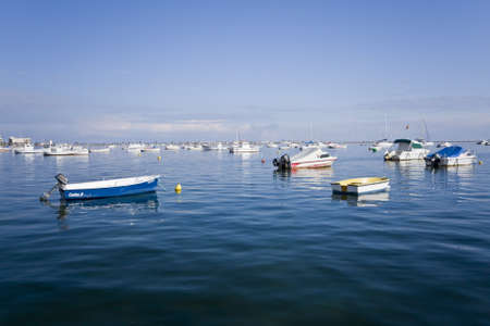 Boats in the harbor. Mediterranean coast in Spain.の写真素材