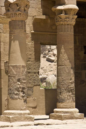 Details of Egyptian art. An example of the art of the pharaohs.の写真素材