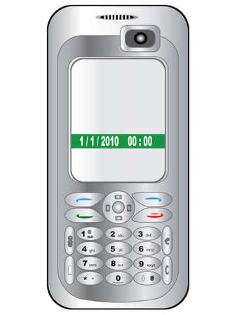 illustration representing a cell phone on white background.のイラスト素材