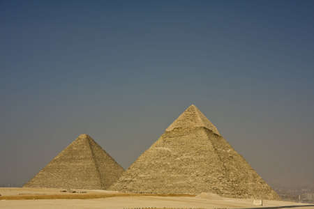 Pyramids of Giza.  Details of Egyptian art. An example of the art of the pharaohs.の写真素材
