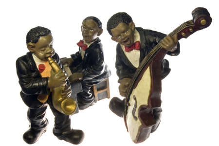 Jazz Band ceramic isolated on white backgroundの写真素材