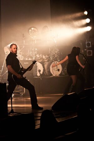 Aula Magna, Lisbon, Portugal - February 15, 2012 - Benighted Soul Performing Live as support band for Tarja Turunen "What Lies Beneath Euro Tour 2012"のeditorial素材