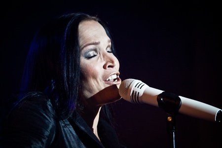 Aula Magna, Lisbon, Portugal - February 15, 2012 - Tarja Turunen Performing Live as part of the "What Lies Beneath Euro Tour 2012"のeditorial素材