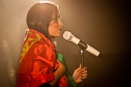 Aula Magna, Lisbon, Portugal - February 15, 2012 - Tarja Turunen Performing Live as part of the "What Lies Beneath Euro Tour 2012"のeditorial素材