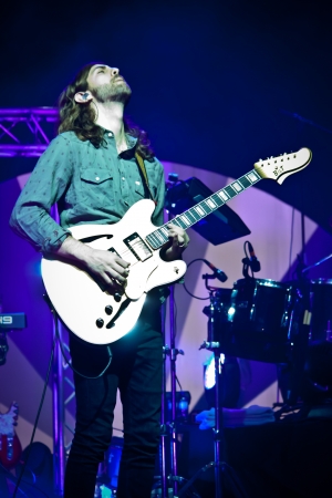 Coliseu dos Recreios, Lisbon, Portugal - June 11, 2012 - Imagine Dragons performs liveのeditorial素材