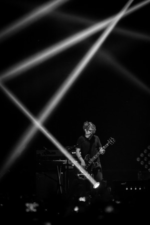 LISBON, PORTUGAL - NOVEMBER 21:  OneRepublic performs live at MEO Arena on November 21, 2014 in...