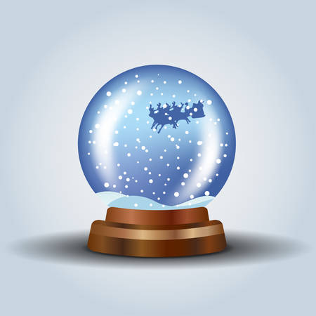 Snow globe with Santaのイラスト素材
