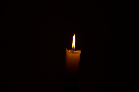 candle flame on a black background