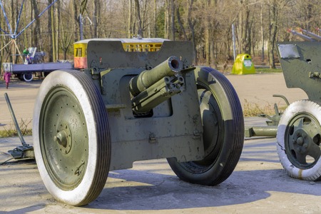 Gun, cannon of the Second World Warの写真素材