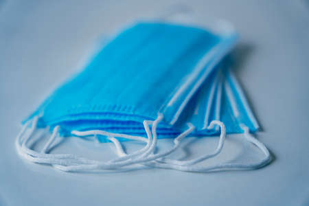 Surgical masks to protect against virusの写真素材