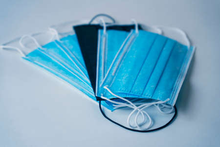 Surgical masks to protect against virusの写真素材