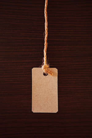 Tag on a dark background の写真素材