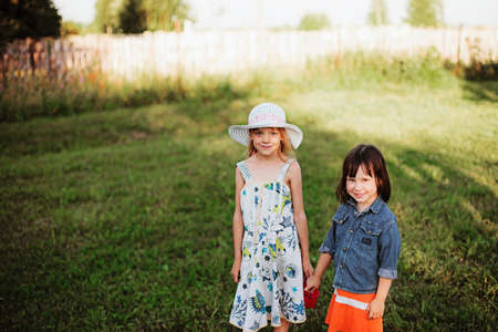 Little girls.の写真素材