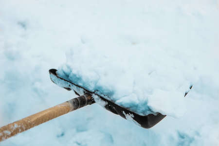 Shoveling snow.の写真素材