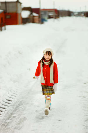 Child happy outdoors.の写真素材
