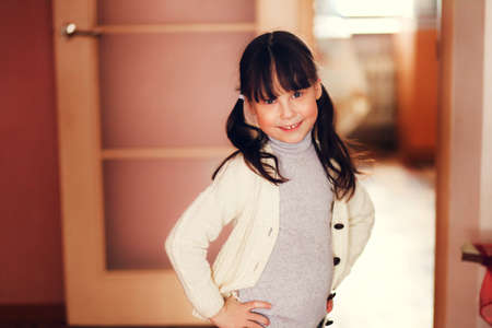 Child happy outdoors.の写真素材