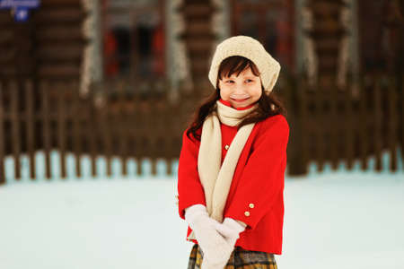 Child happy outdoors.の写真素材