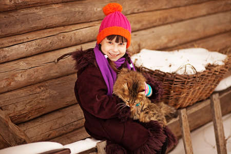 Children happy outdoors.の写真素材