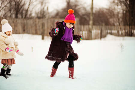 Children happy outdoors.の写真素材