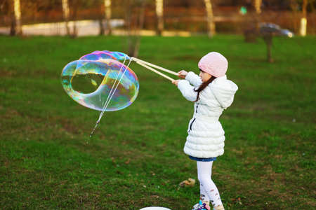 The child in park a outdoors happy.の写真素材