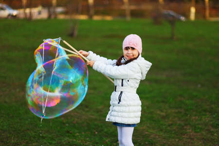 The child in park a outdoors happy.の写真素材